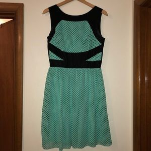 Polka dot mint green dress